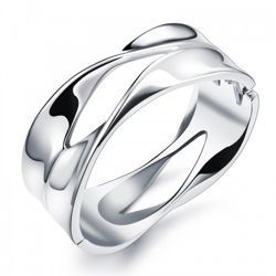 Bransoletka damska - stal jubilerska - Fala