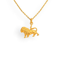 Srebrny naszyjnik ZNAK ZODIAKU LEW - SREBRO p. 925