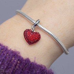 Beads - SERCE HEART - Swarovski Crystals z logo