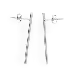 Srebrne kolczyki PATYCZKI 3cm -  SREBRO rod. p.925