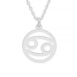 Srebrny naszyjnik ZNAK ZODIAKU RAK - SREBRO p. 925