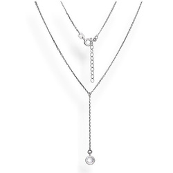 Srebrny naszyjnik z cyrkonią - SREBRO pr. 925