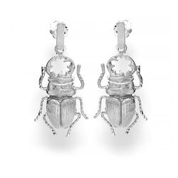 Srebrne kolczyki SKARABEUSZ -- SREBRO p 925