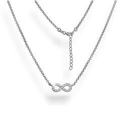 Srebrny naszyjnik celebrytka NIESKOŃCZONOŚĆ pr 925