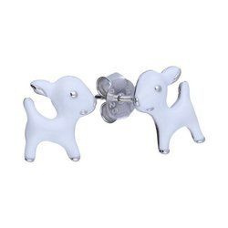 Srebrne kolczyki sztyfty ALPAKA - SREBRO pr. 925