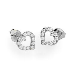 Srebrne kolczyki sztyfty SERCA - SREBRO pr. 925