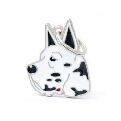 Adresówka zawieszka Dog Niemiecki arlekin - GRAWER