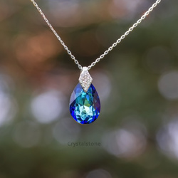 Srebrne kolczyki krople Swarovski - SREBRO pr. 925