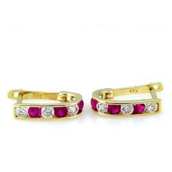 Piękne złote kolczyki z cyrkoniami - pr. 333