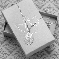 Naszyjnik medalik MATKA BOŻA NIEPOKALANA - pr. 925