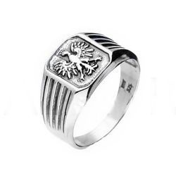 Sygnet - Orzeł w koronie pr. 925 Oksydowane