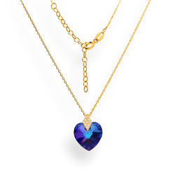 Srebrny naszyjnik SERCE SWAROVSKI - SREBRO p. 925