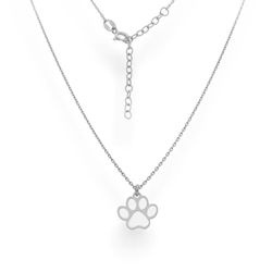 Srebrny naszyjnik ŚLAD ŁAPY ŁAPA - SREBRO pr. 925