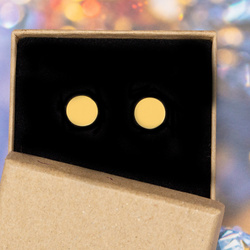 SZTZ-264 Srebrne kolczyki KOŁA 10mm 925 POZŁACANE