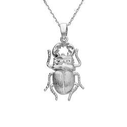 Srebrny naszyjnik SKARABEUSZ  - SREBRO p. 925