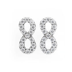 Srebrne kolczyki NIESKOŃCZONOŚĆ - SREBRO pr. 925