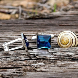 Spinki do mankietów z kryształkami Swarovski