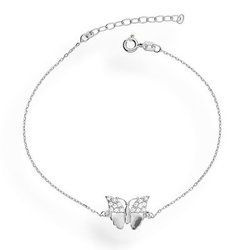 Srebrna bransoletka celebrytka MOTYL - SREBRO 925