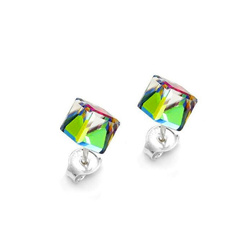 Srebrne sztyfty whit Swarovski 4 mm - SREBRO p 925