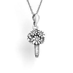 Srebrny naszyjnik KWIATY SWAROVSKI- SREBRO p 925