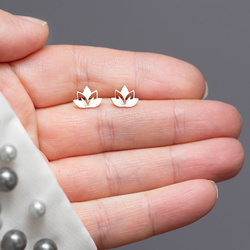 SZT-340A Kolczyki KWIAT LOTOSU - Srebro pr. 925