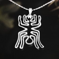 Srebrny naszyjnik pająk z NAZCA - srebro p. 925