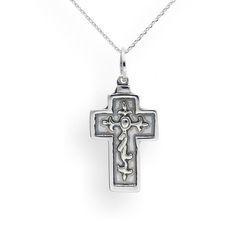 Srebrna wisiorek solidny KRZYŻ - SREBRO pr. 925