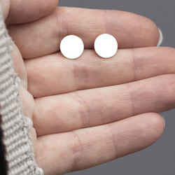 SZT-268 Srebrne kolczyki sztyfty KOŁA 18mm pr. 925