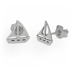 Srebrne kolczyki ŻAGLÓWKA - SREBRO  p. 925 