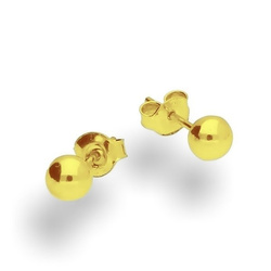 KSKZ-3 Srebrne kolczyki kulki 3mm POZŁACANE 925