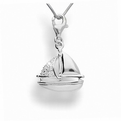 Srebrna zawieszka - charms - ŻAGLÓWKA - pr. 925