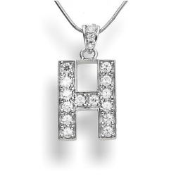 Srebrna zawieszka - ALFABET - H - literka pr. 925