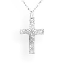 Srebrna wisiorek ażurowy KRZYŻ - SREBRO pr. 925