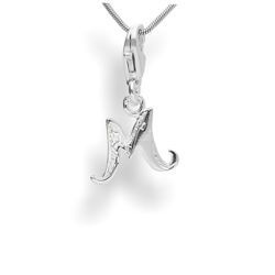 Srebrna zawieszka - charms - ALFABET - M - pr. 925