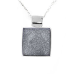 Srebrna zawieszka połyskujący kwadrat - SREBRO 925