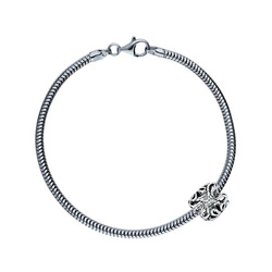Srebrny beads, koralik modułowy z cyrkonią pr. 925