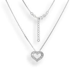 Srebrny naszyjnik - celebrytka - SERCE - pr. 925