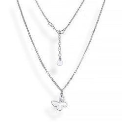 Srebrny naszyjnik - MOTYL i pereła SWAROVSKI