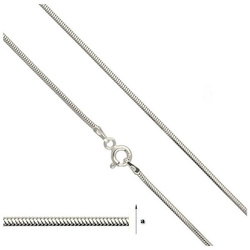 CSTDP 1,4 Srebrny łańcuszek rodowany SNAKE ŻMIJA