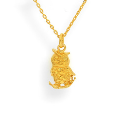 Srebrne kolczyki SOWA 3D - SREBRO p. 925 POZŁOCONE