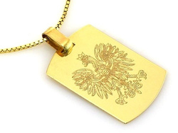 Złota zawieszka - POLSKIE GODŁO ORZEŁ - pr. 585