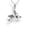Srebrna zawieszka - charms - BOCIAN pr. 925
