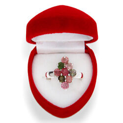 Srebrny pierścionek naturalny TURMALIN SREBRO r.19