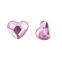 Srebrne kolczyki sztyfty from Swarovski - SERCE