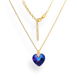 Srebrny naszyjnik SERCE SWAROVSKI - SREBRO p. 925