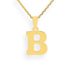 Złota zawieszka literka B - ZŁOTO p. 333 Chrzest