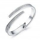 Bransoletka damska - stal - Cyrkonie