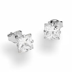 Srebrne kolczyki 7 mm - sztyfty CYRKONIE SREBRO