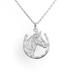 Srebrny naszyjnik KOŃ - SREBRO pr. 925 NOWOŚĆ!