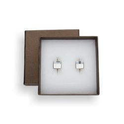 Spinki do mankietów kryształki Swarovski - SREBRO